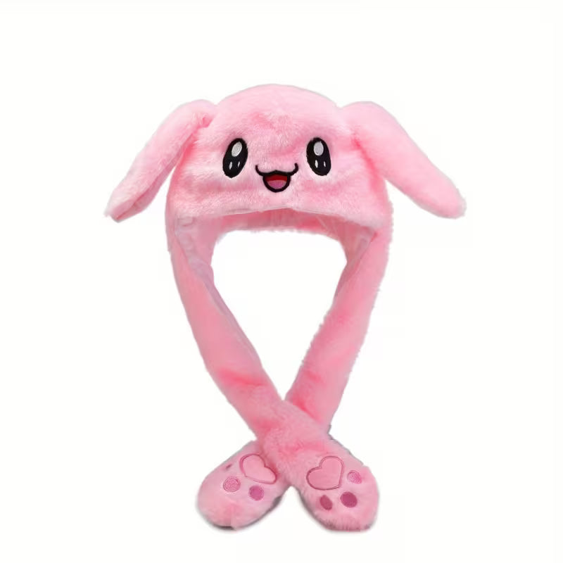 Plush Bunny Ear Moving Hat