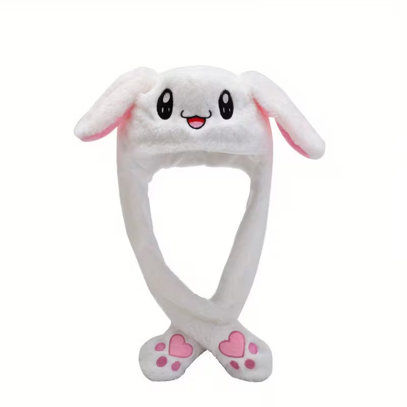 Plush Bunny Ear Moving Hat