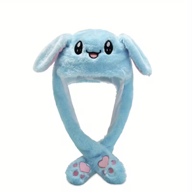 Plush Bunny Ear Moving Hat