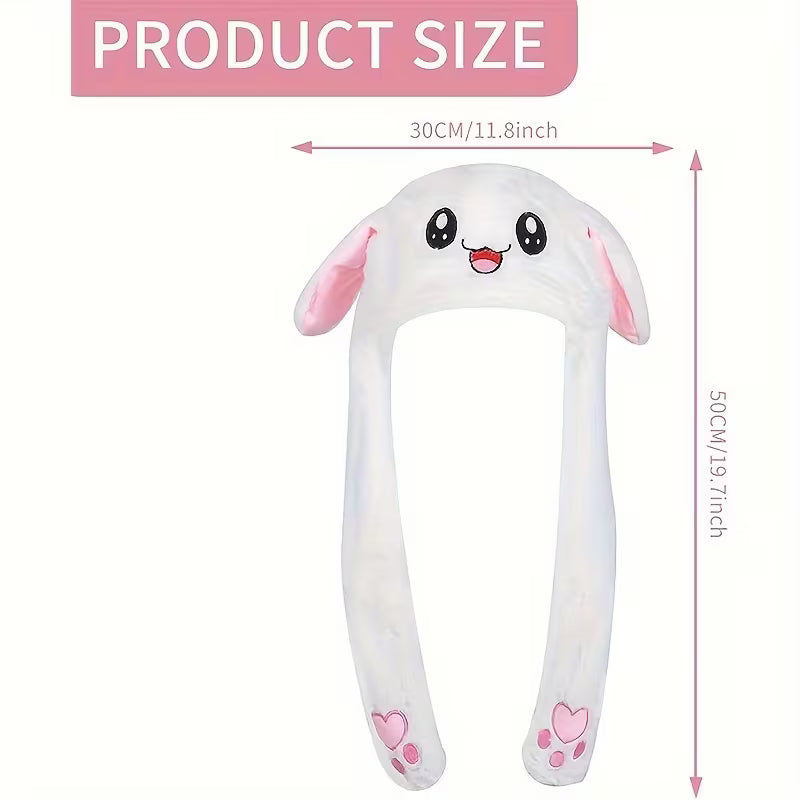 Plush Bunny Ear Moving Hat