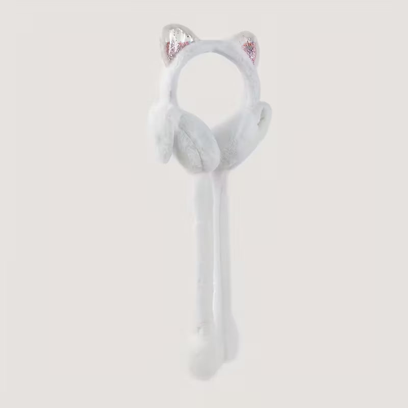 Cute Bunny Ear Muffs with Moving & Jangling Bows